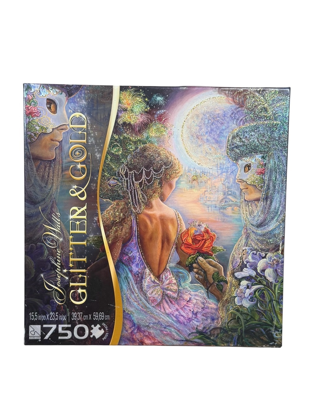 Josephine Watts Glitter & Gold Masque of Love 750 Piece Puzzle - Picture 5 of 13